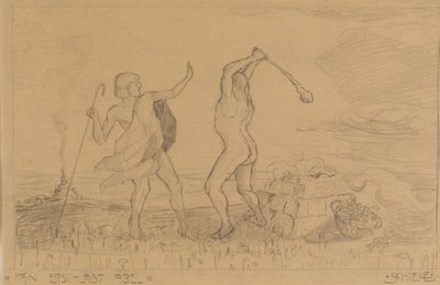 Cain Kills Abel by Egon Schiele